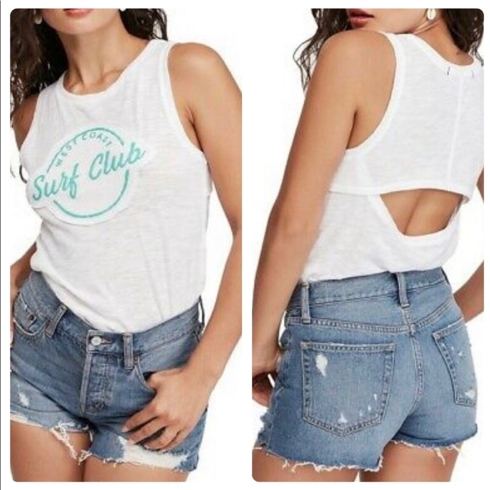 Free People Maritime Surf Club Size Medium Tank Top